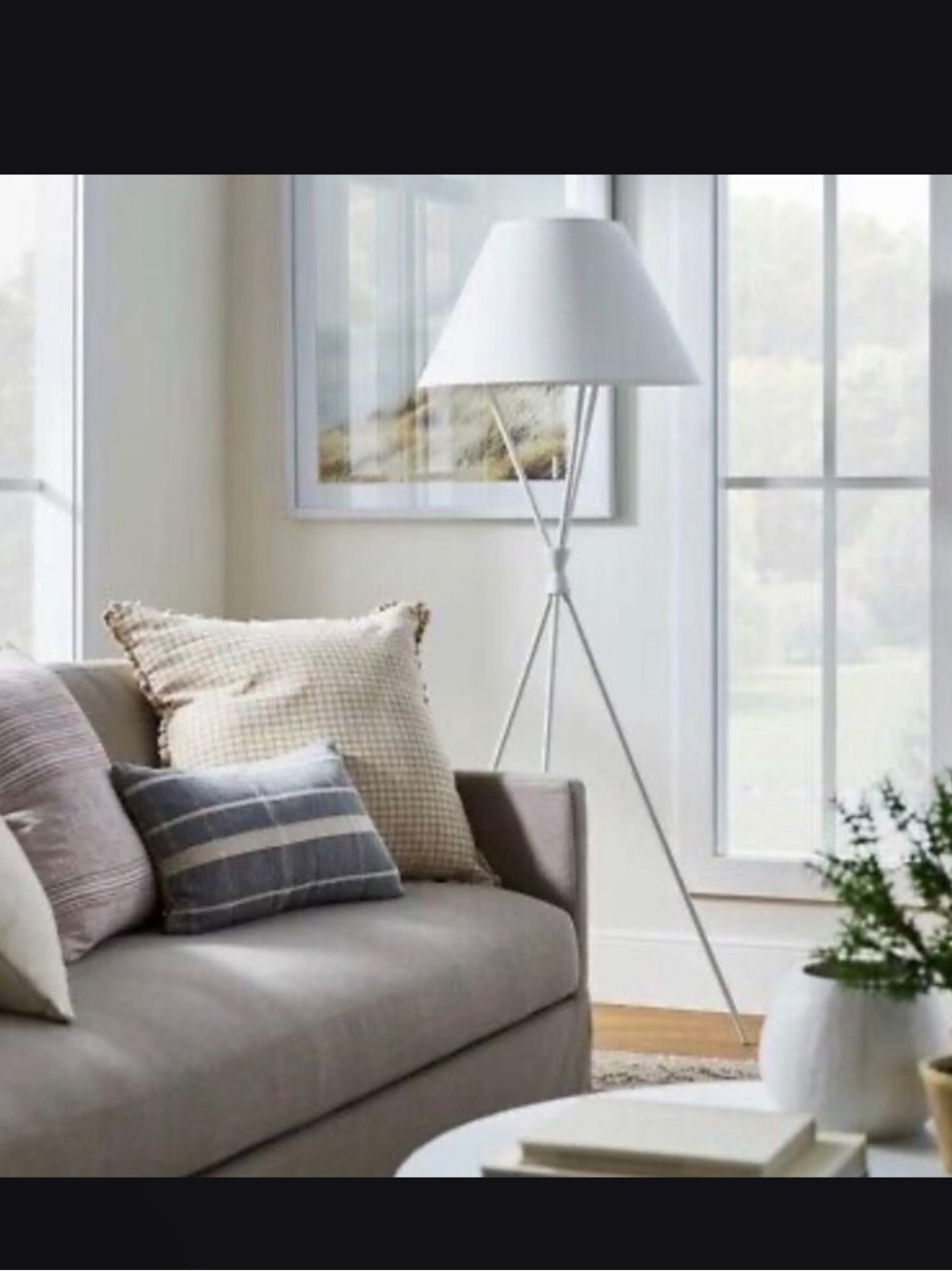 Threshold Studio McGee tripod floor lamp new in box